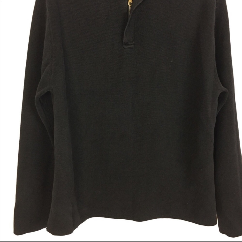 Gap Half Zip Mock Neck Pullover Sweater-Black-Xl - image 6